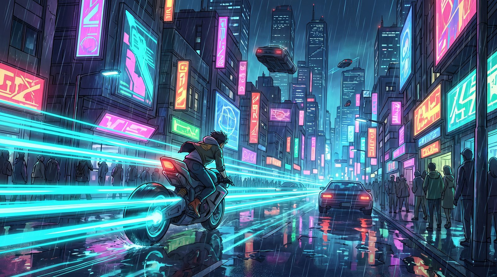 看片 动漫封面：赛博动漫：霓虹街头的一次快递任务·看片原创